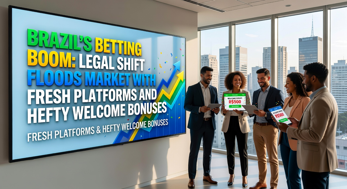 Vibrant digital billboards in Rio de Janeiro advertising new sports betting apps amid Brazil's market explosion