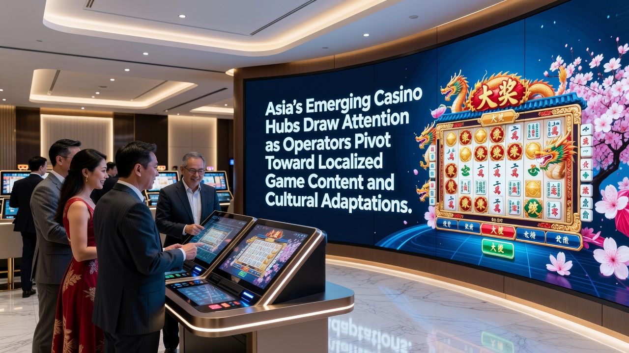 View of an emerging Asian casino hub with modern architecture and cultural design elements integrated into the gaming floor
