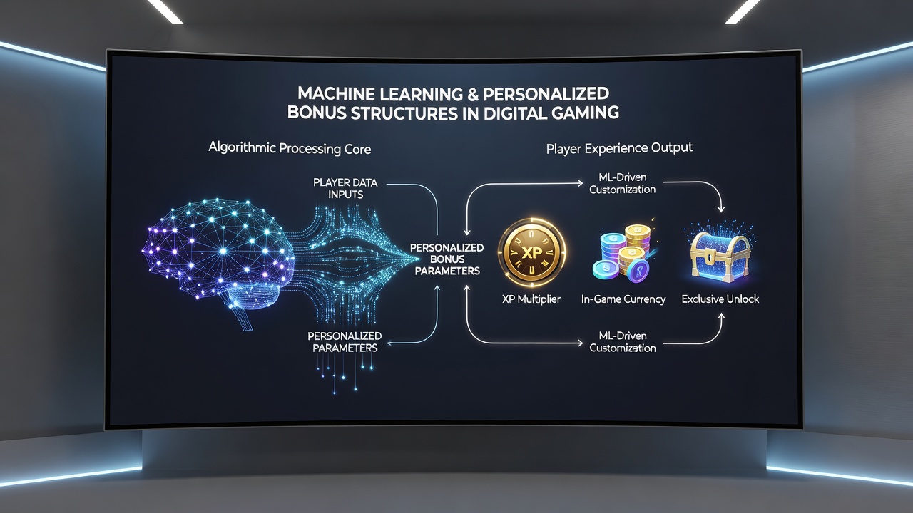 Visualization of machine learning pipeline processing player engagement data for dynamic bonus generation in digital gaming