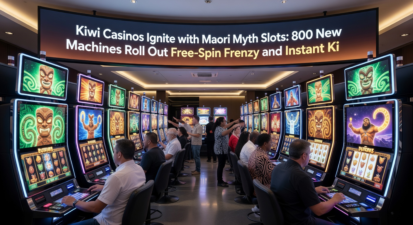 Close-up of a Maori myth slot bonus screen exploding with free spins, multipliers, and instant kiwi dollar credit payouts amid tribal patterns and glowing reels